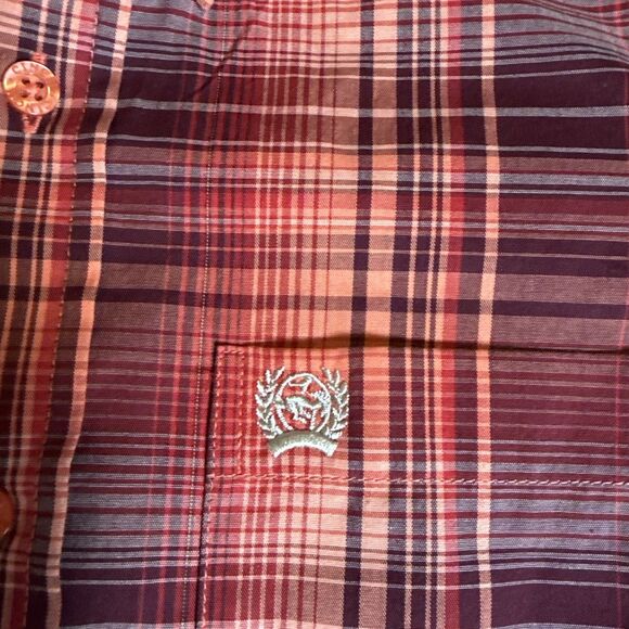 Cinch Boys' Plaid Print Long Sleeve Button-Down Up Shirt Size Size 10 Kids Youth - Picture 3 of 8